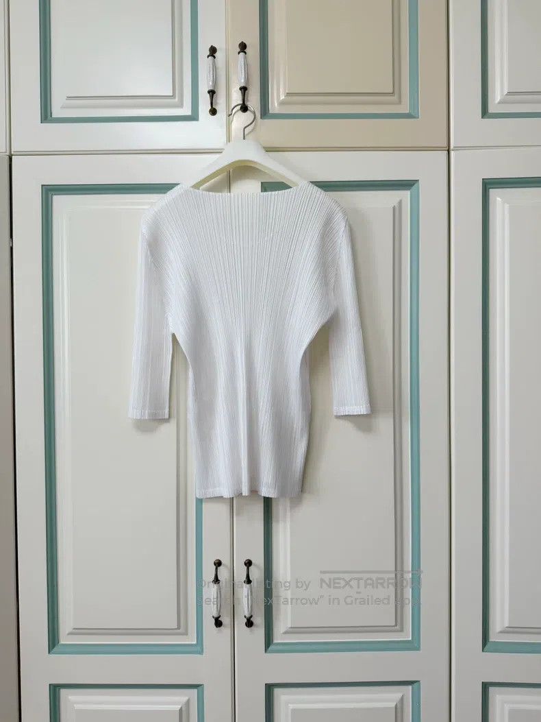 Issey Miyake Issey Miyake White Long Sleeve Size L / US 10 / IT 46 - 2 Thumbnail
