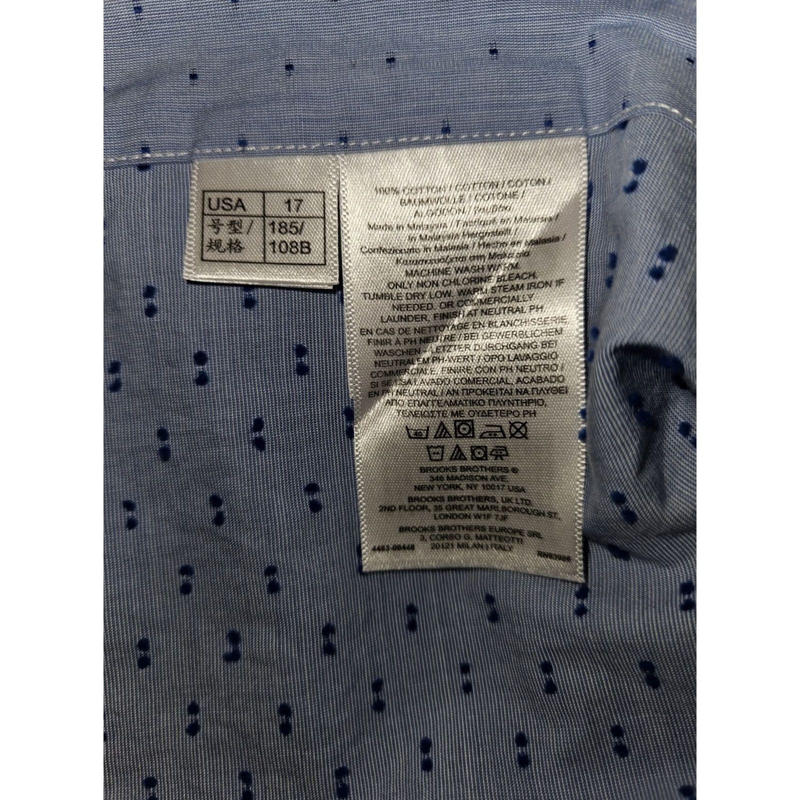 Brooks Brothers Brooks Brothers Button Down Shirt Men's Blue Long Sleeve Workwear 1818 Classic Preppy Size US XL / EU 56 / 4 - 7 Thumbnail