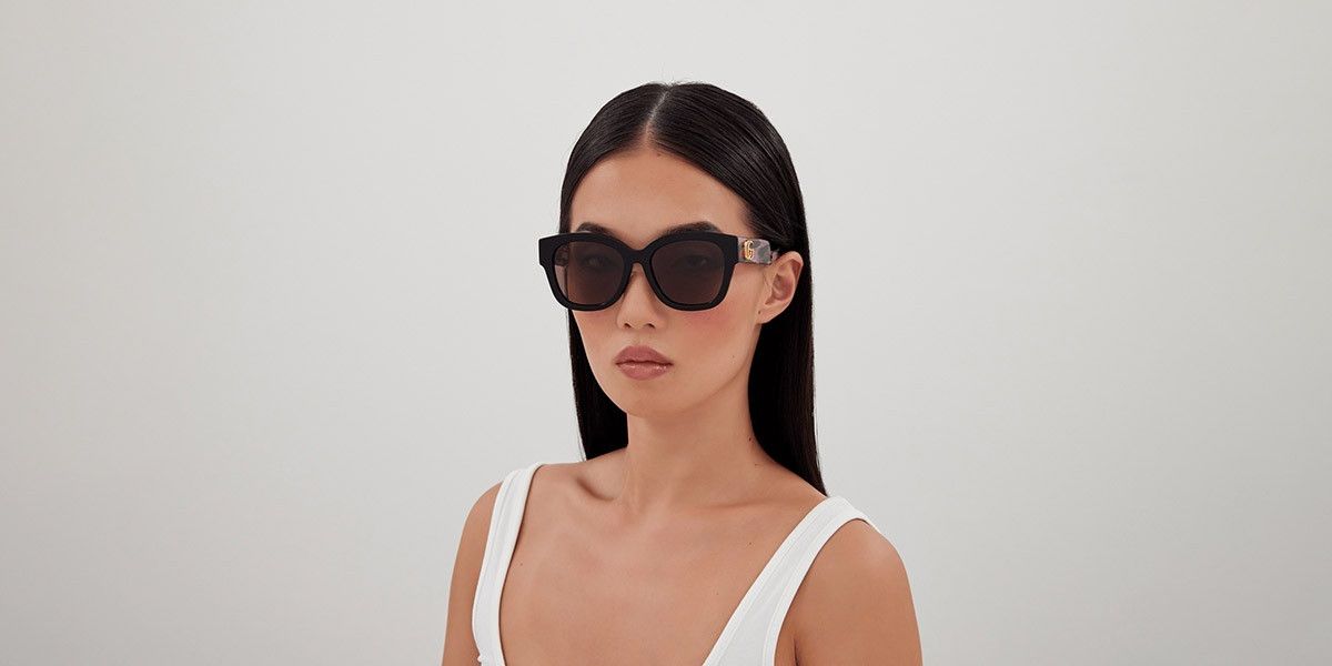 Gucci NEW Gucci GG1550SK 004 Black Red Women Square Sunglasses Size ONE SIZE - 10 Thumbnail
