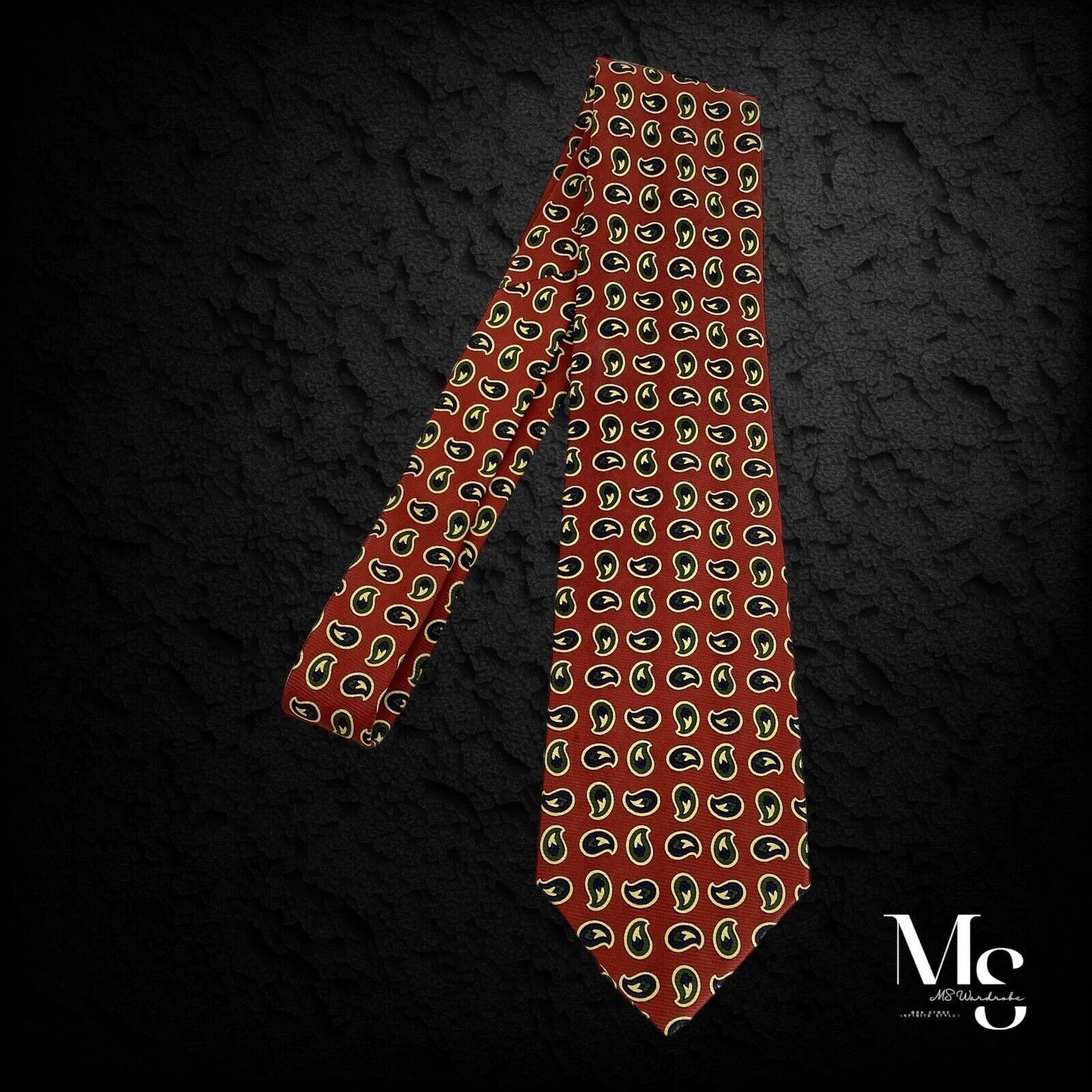 Other REPS & TWILL Red Paisley Luxury Silk Tie Made In France Size ONE SIZE - 5 Thumbnail