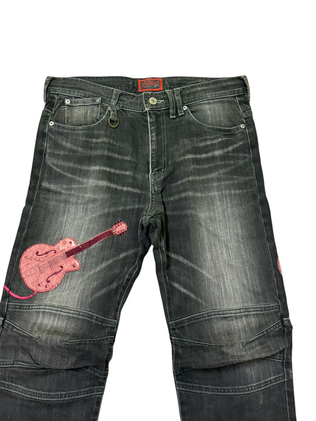 Hysteric Glamour × Karl Helmut × Vintage VINTAGE KARL HELMUT EMBROIDERY GUITAR DISTRESSED DENIM Size US 30 / EU 46 - 3 Thumbnail