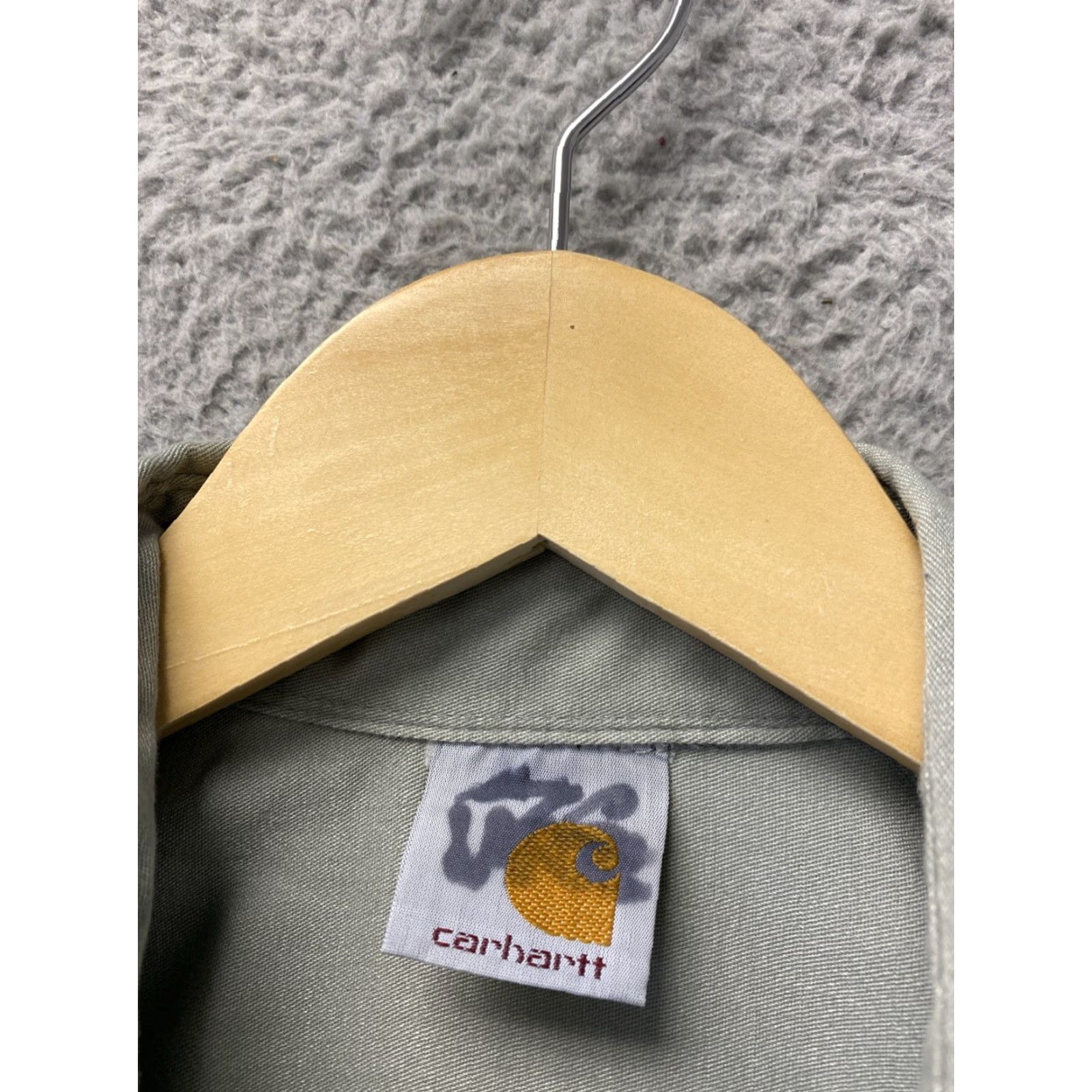 Carhartt Carhartt Men's Long Sleeve Shirt XL Grey Cotton Workwear Button-Up Collared Pockets Classic Size US XL / EU 56 / 4 - 3 Thumbnail