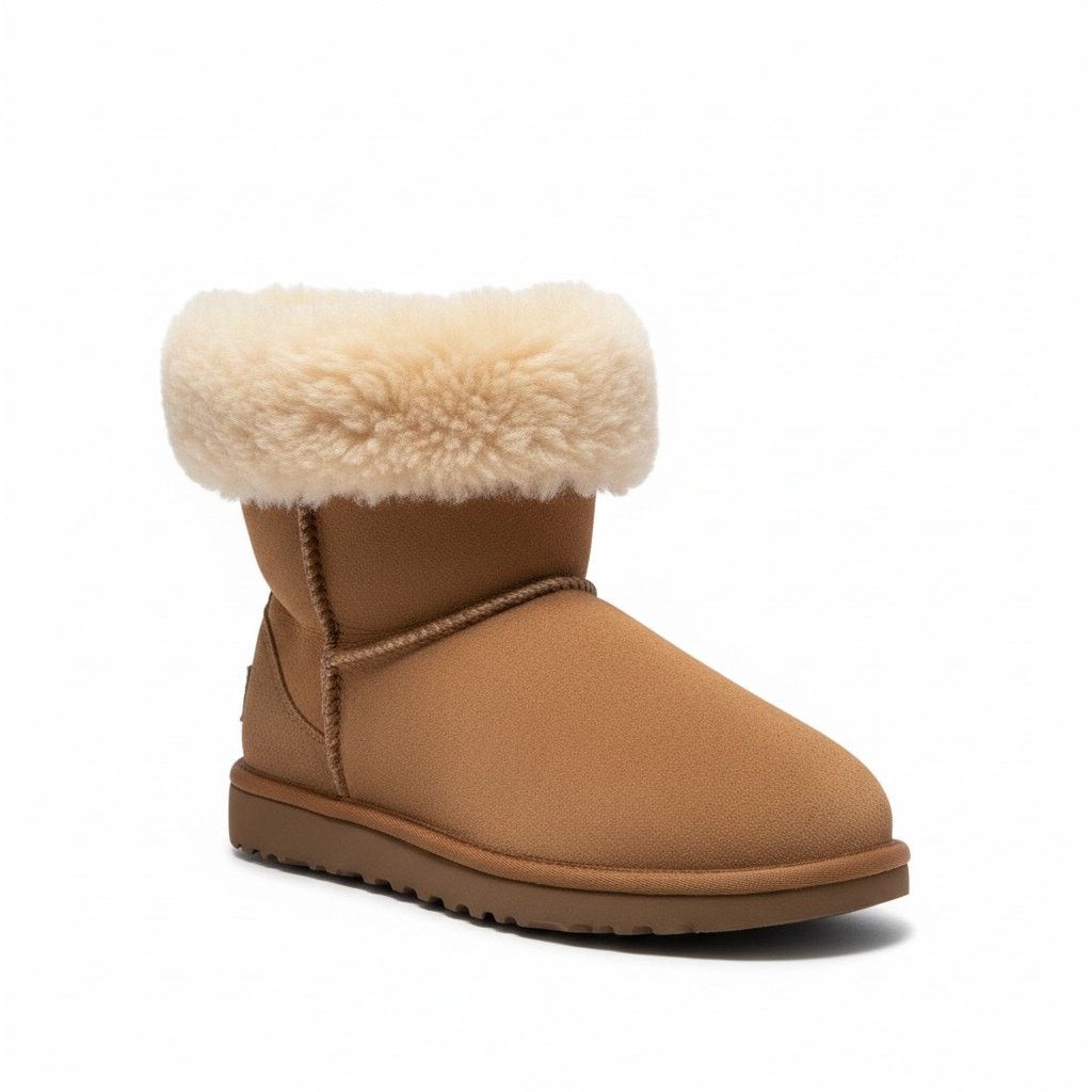 Ugg UGG Tan Suede Boots Short Height Chunky Rubber Sole Sz 6 Size US 6 / IT 36 - 6 Thumbnail