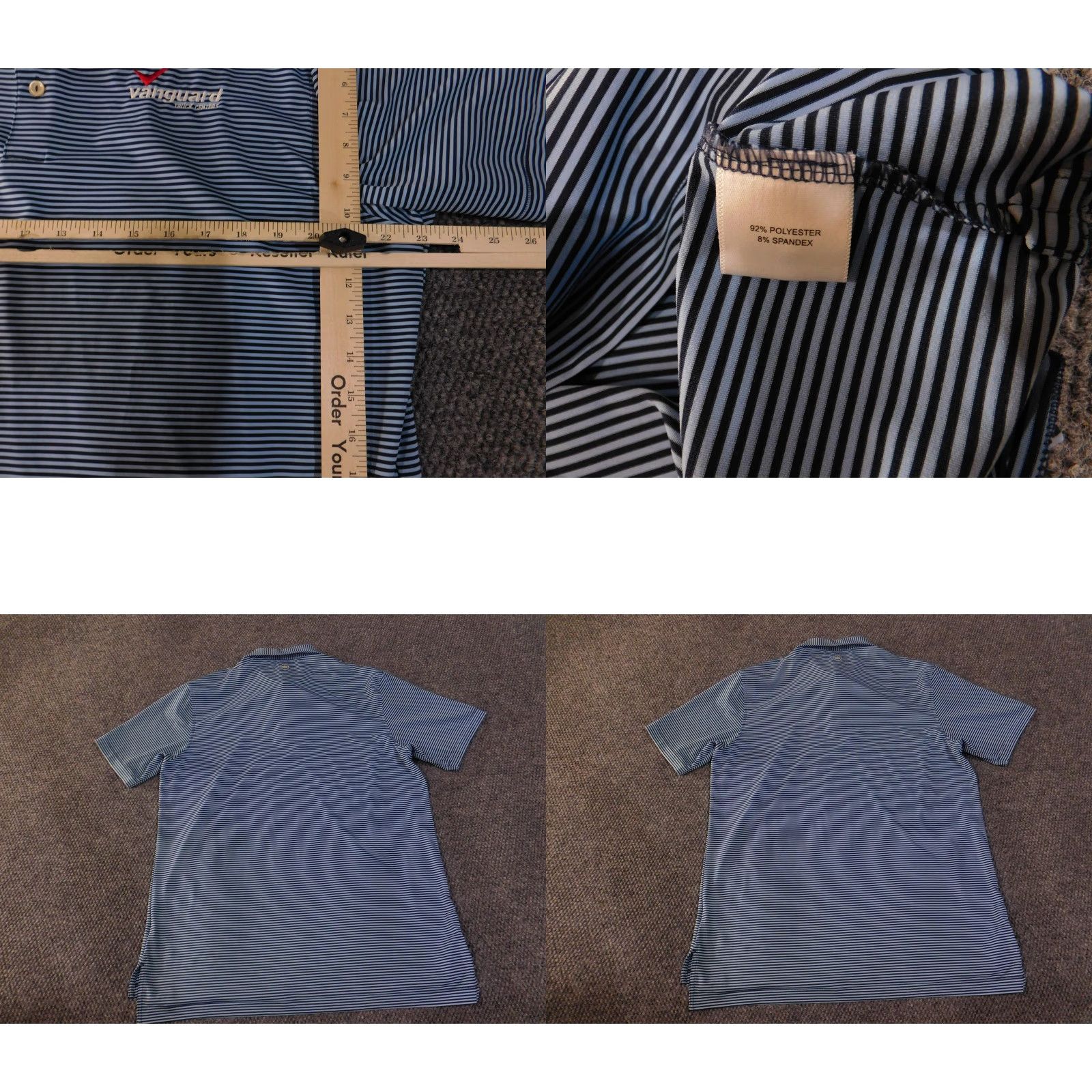 Peter Millar Peter Millar Shirt Mens L Blue Stripe Summer Comfort Vanguard Golf Polo Size US L / EU 52-54 / 3 - 8 Thumbnail