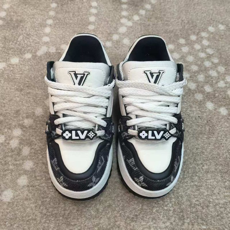 Louis Vuitton Louis Vuitton Trainer Maxi Black and White Sneakers -2508 Size US 7.5 / EU 40-41 - 2 Thumbnail