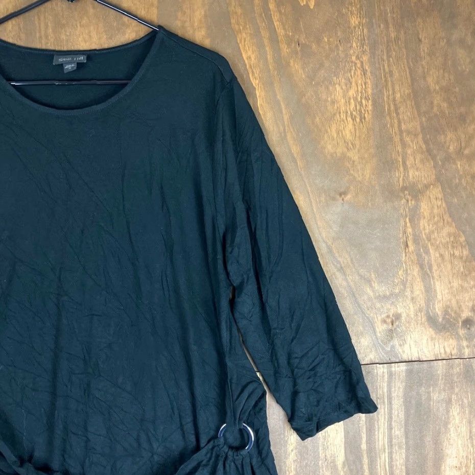 J. Jill VINTAGE J Jill Dress Shirt Dress Women XL Black Wearever Jersey Faux Wrap Stretch Long Sleeveless Casual Size XL / US 12-14 / IT 48-50 - 5 Thumbnail