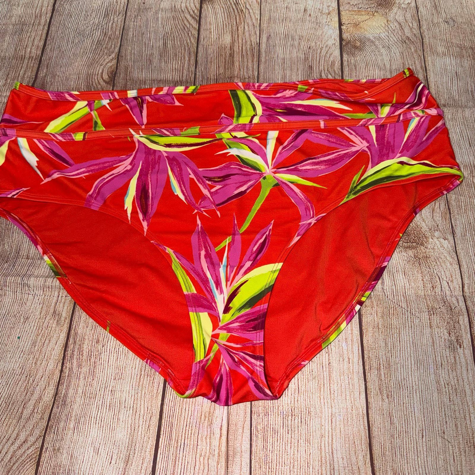 Old Navy Old Navy Women's Plus Size 3X Tropical Print Swim Bottoms Size ONE SIZE - 1 Thumbnail