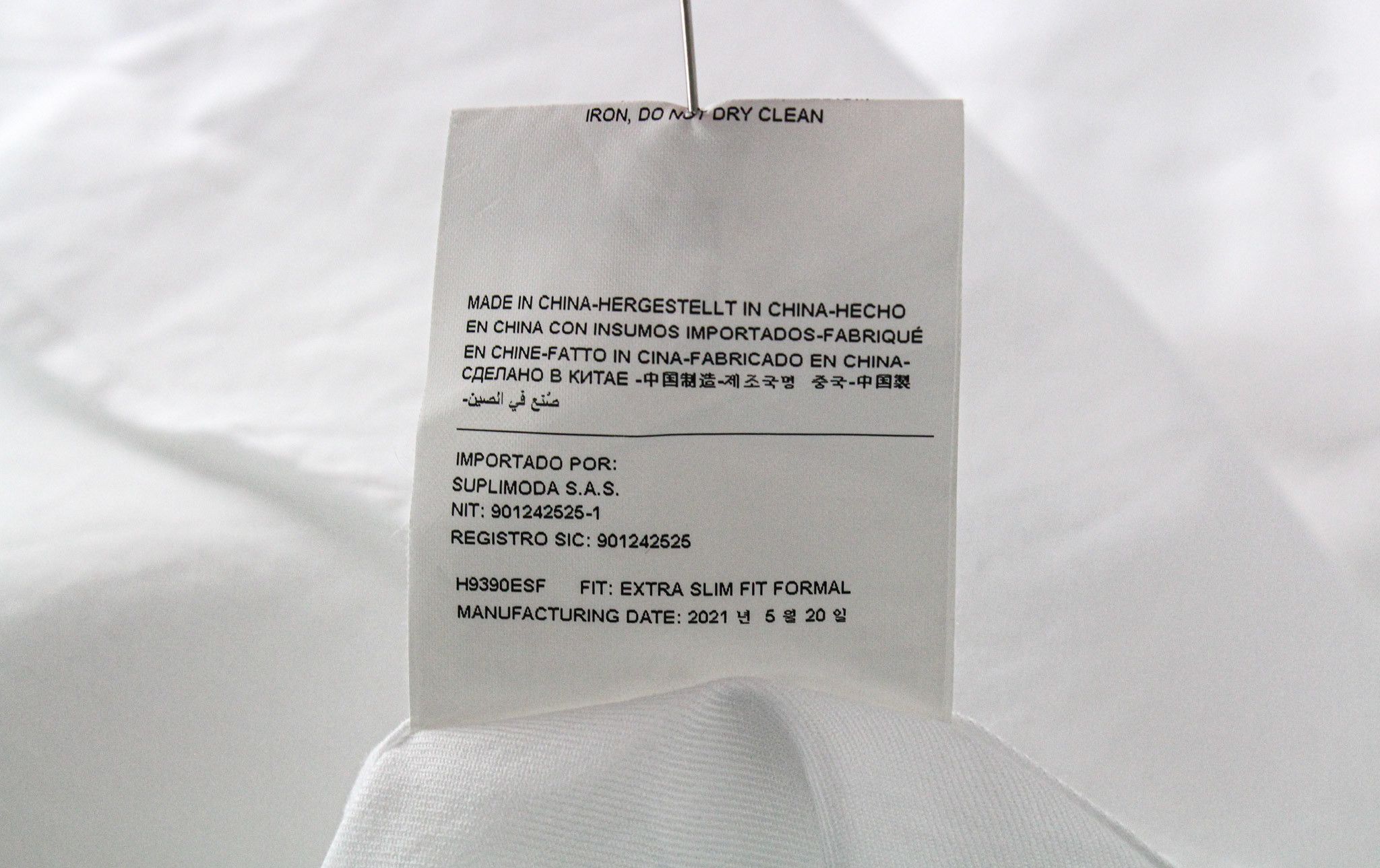 Suitsupply 37/14 1/2 Extra Slim White Egyptian Cotton Twill 72285 Size 36R - 7 Thumbnail