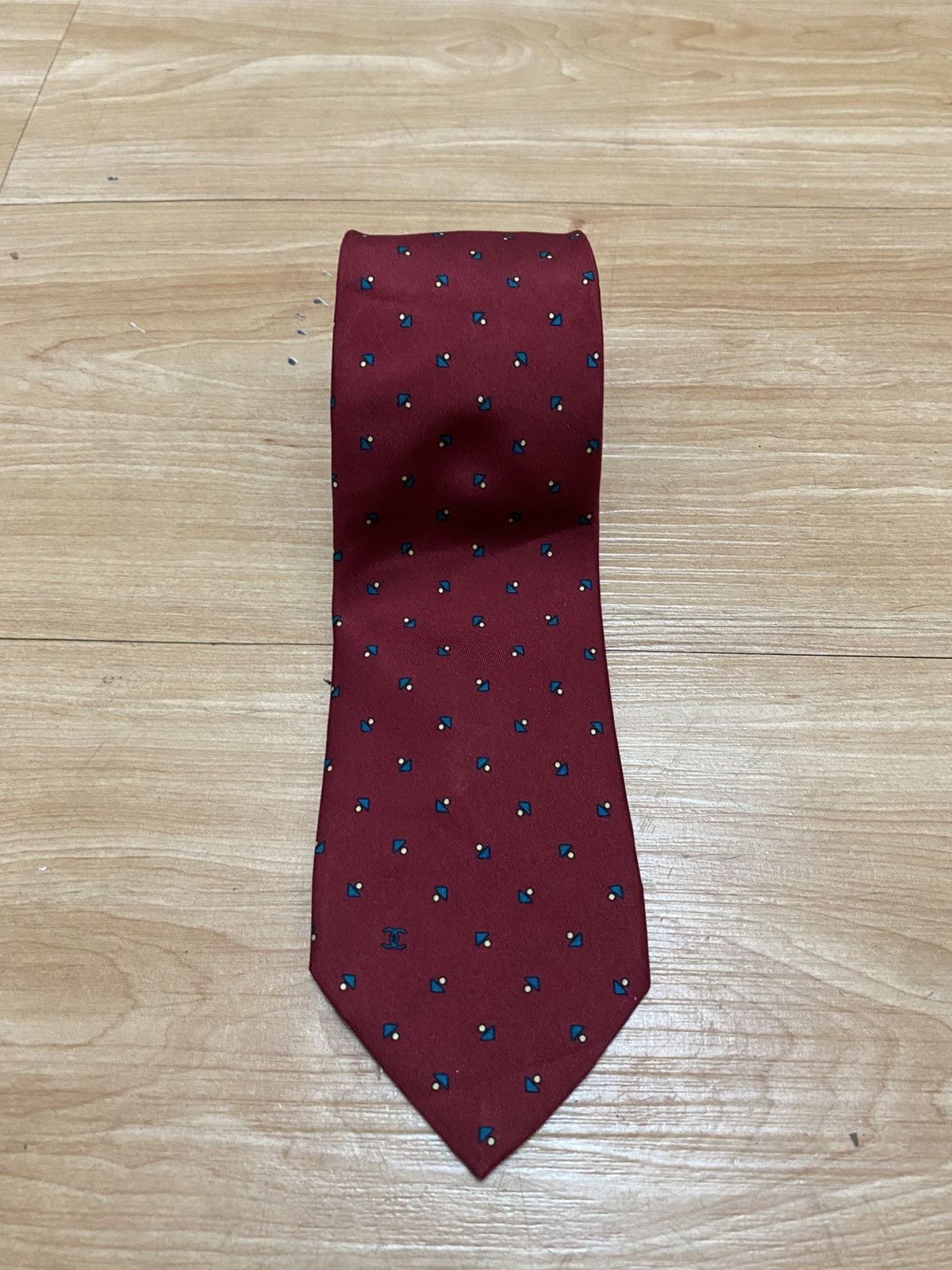 Chanel Vintage chanel tie mushroom printed nice pattern Size ONE SIZE - 1 Thumbnail