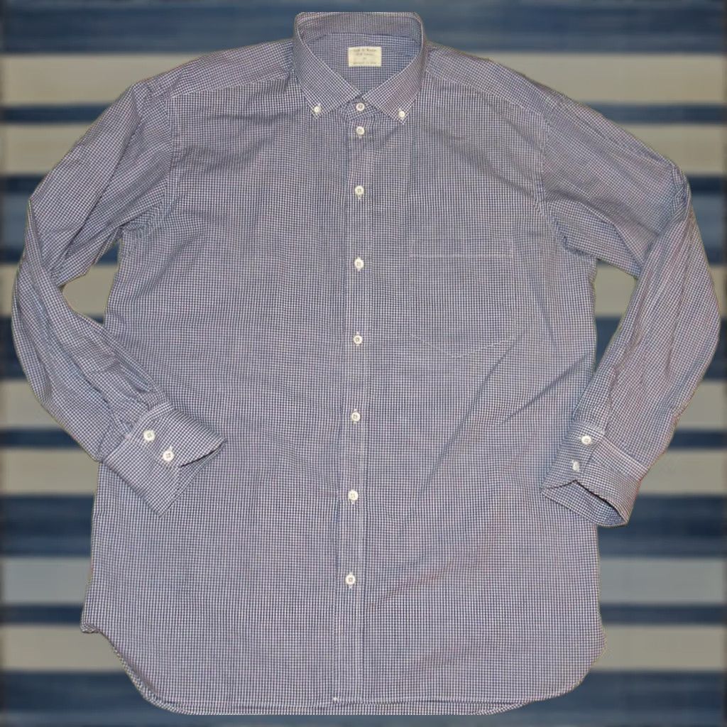 Rag & Bone RAG & BONE Blue Whtie Check Long Sleeve Button Down Shirt 16 Mens Dress Shirt XS Size US L / EU 52-54 / 3 - 1 Thumbnail