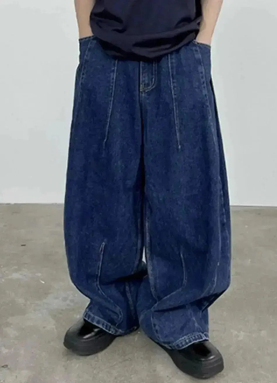 Japanese Brand Retro punk balloon baggy loose jeans pants Size US 30 / EU 46 - 1 Thumbnail