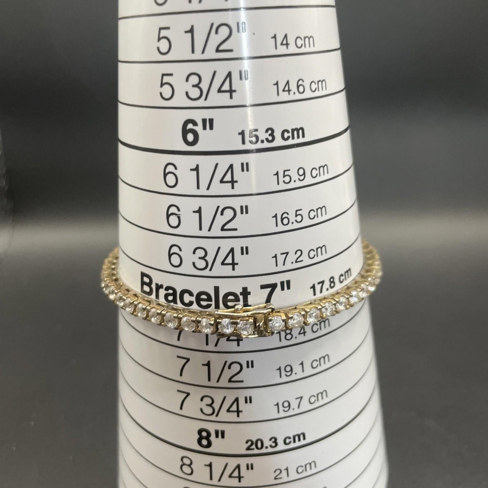 The Unbranded Brand PAJ 925 Sterling Silver Square Cubic Zirconia Bracelet 7” Size ONE SIZE - 3 Thumbnail