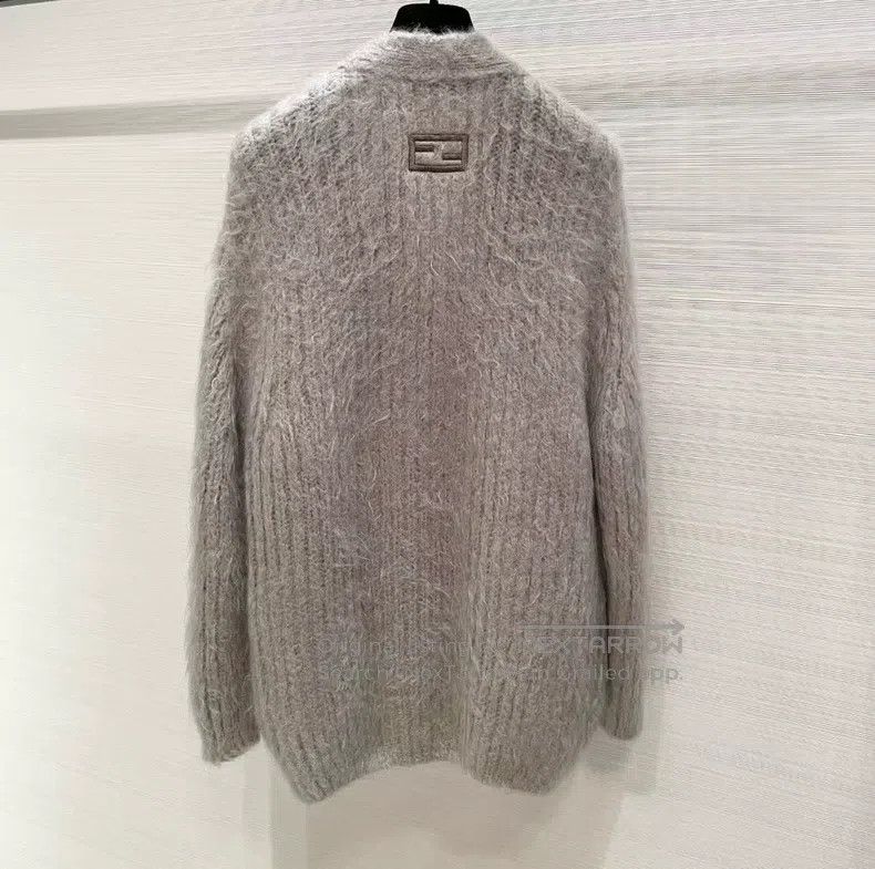 Fendi Fendi Mid-length Mohair Wool Knit Coat Size XS / US 0-2 / IT 36-38 - 2 Thumbnail