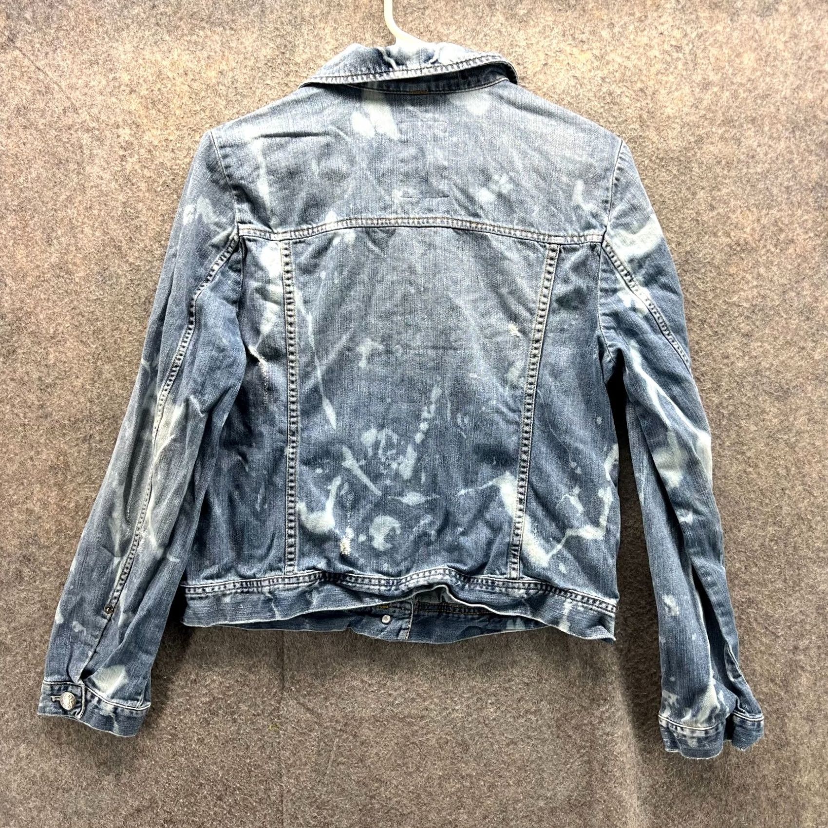 J.Crew VINTAGE J.CREW Denim Jacket Women Medium Blue Distressed Casual Jean Indigo Jacket Women M Blue Vintage motorcycle style Men's? Ladies? Size 32" / US 10 / IT 46 - 2 Thumbnail