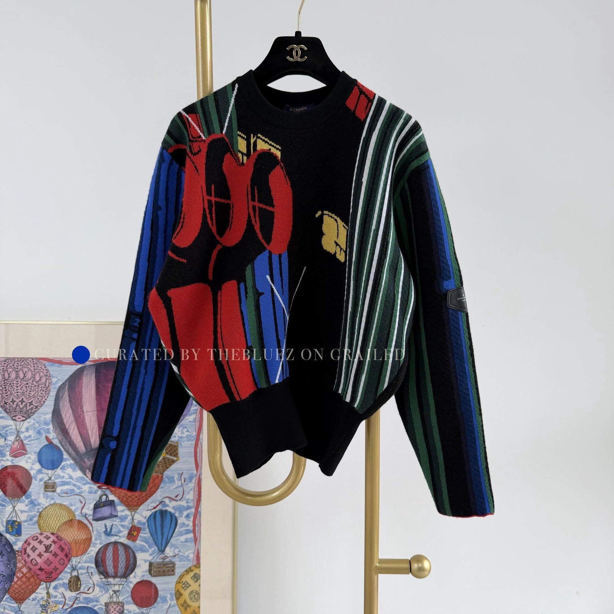Louis Vuitton Color Blocked Crewneck Sweatshirt in Multi Size US S / EU 44-46 / 1 - 1 Thumbnail