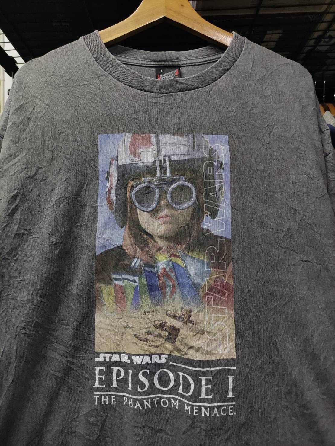 Star Wars Vtg 00's Star Wars Episode I: The Phantom Menace Movie Promo Size US L / EU 52-54 / 3 - 1 Thumbnail