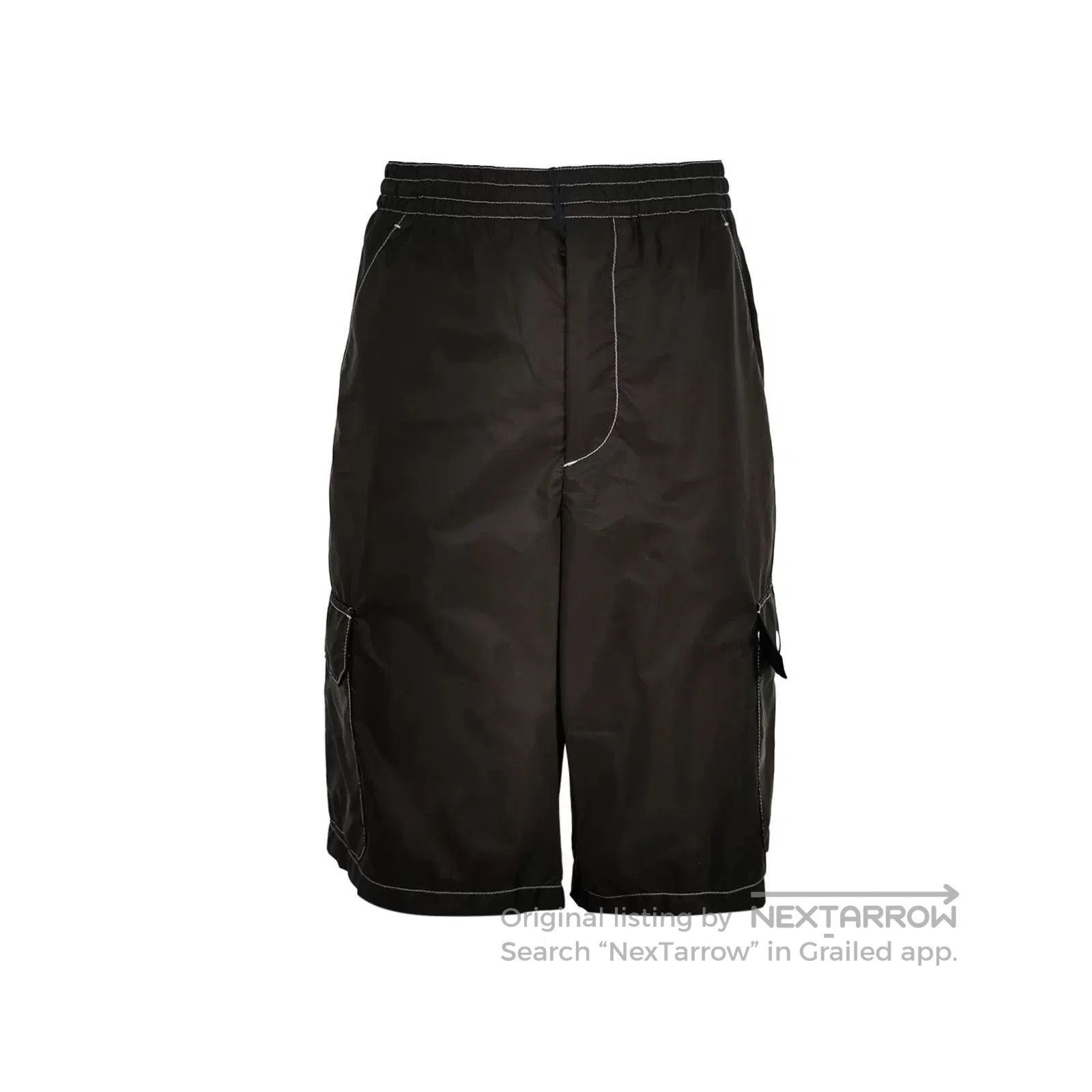 Prada Prada Black Recycled Nylon Shorts XS. Size US 26 / EU 42 - 1 Thumbnail