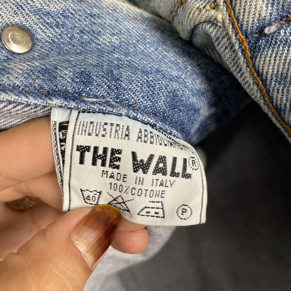 Other 💥80s THE WALL ITALY BOMBER DENIM JACKET Size US M / EU 48-50 / 2 - 9 Thumbnail