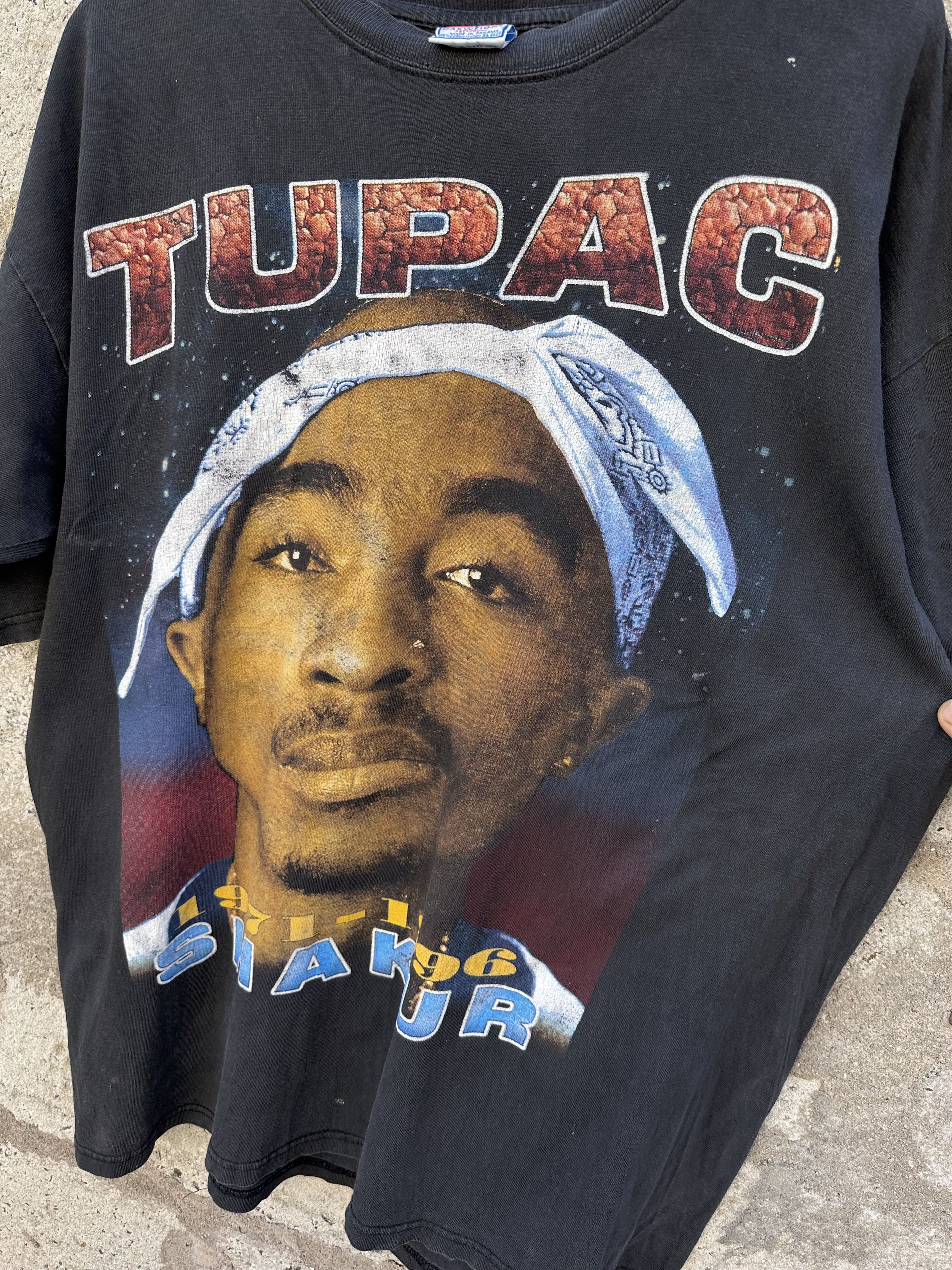 Rap Tees Vintage 90s Tupac Shakur “Against All Odds” Rap Tee Size US XL / EU 56 / 4 - 2 Thumbnail