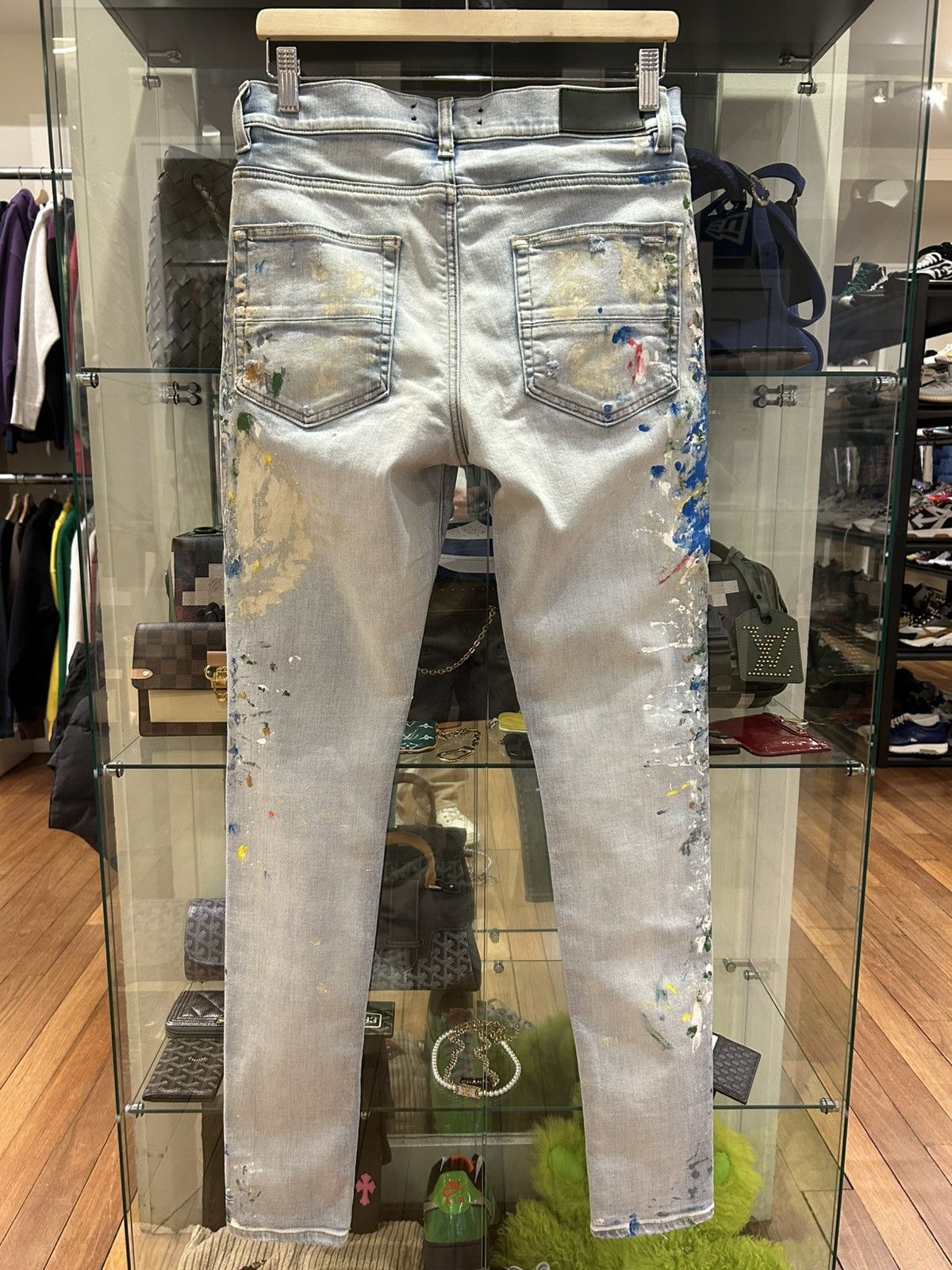 Amiri Paint Splatter Skinny Jeans
