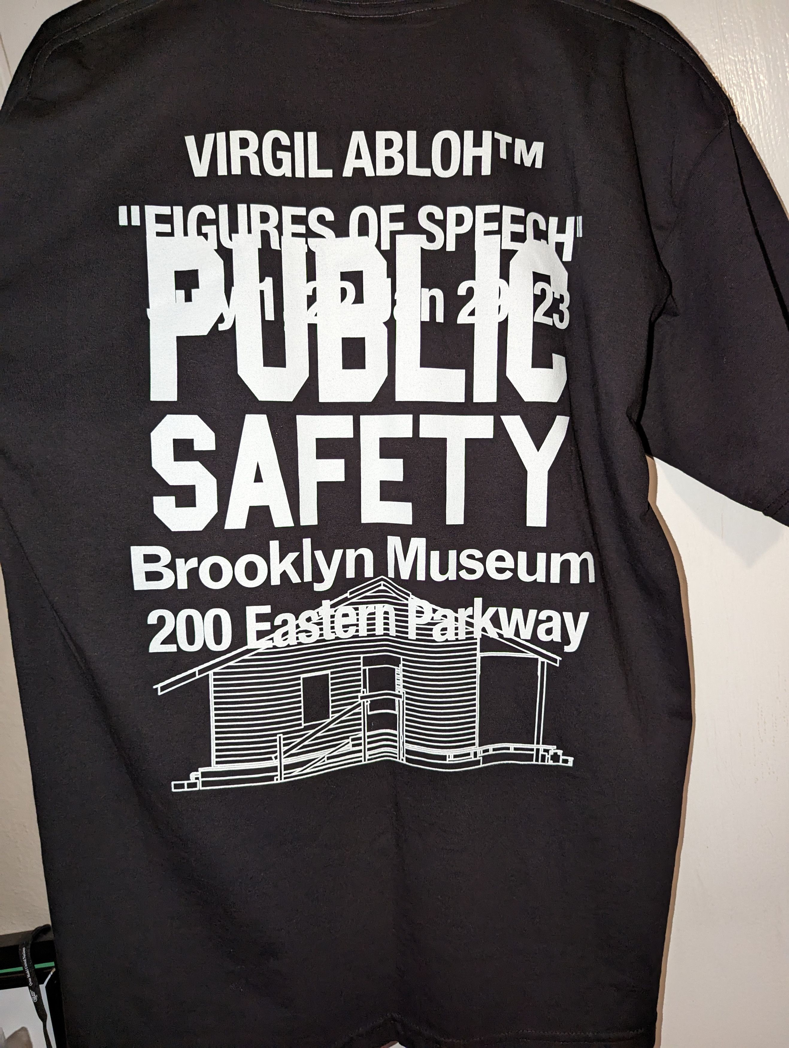 Virgil Abloh Brooklyn Museum FOS CAT Pyrex T-Shirt - Black
