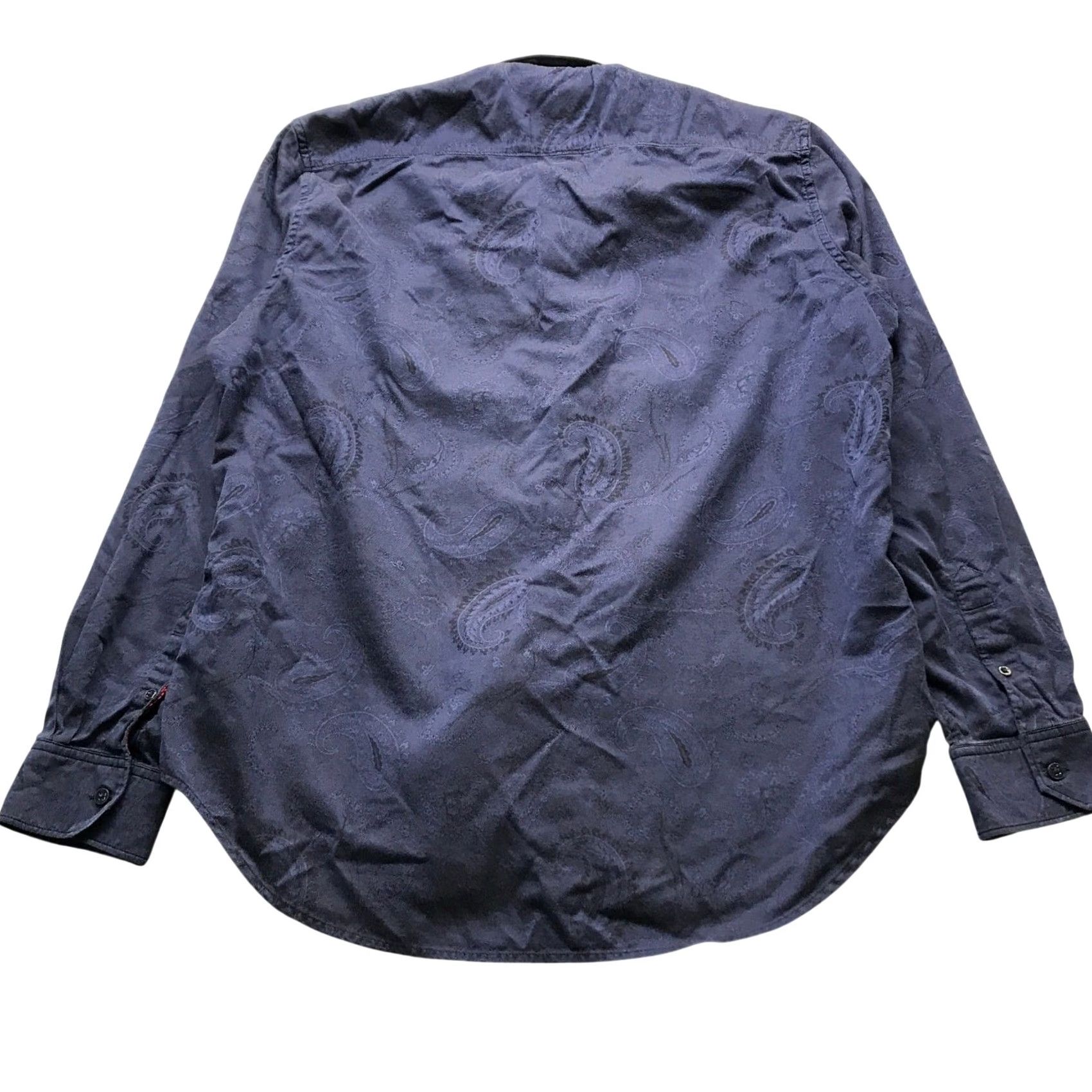 Robert Graham Robert Graham Dress Shirt Mens L Long Sleeve Button Up Knowledge Wisdom Truth Navy Paisley Jacquard Shirt Size 42R - 2 Thumbnail