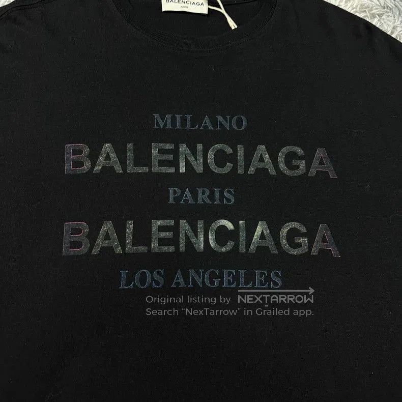 Balenciaga Balenciaga Washed Logo Short Sleeve T. Size US S / EU 44-46 / 1 - 4 Thumbnail