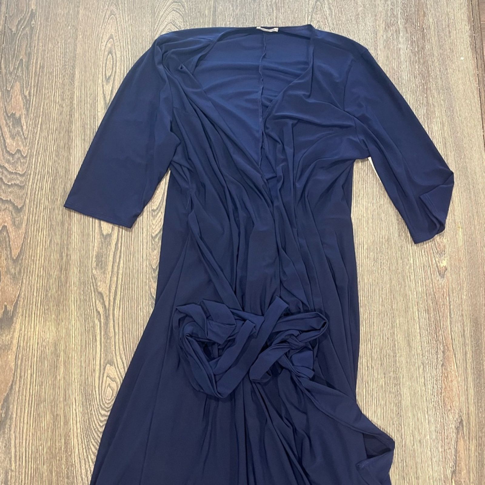 Vintage NWT Kiyonna Miranda Ruffle Wrap Dress Midi Size 2X Size S / US 4 / IT 40 - 3 Thumbnail