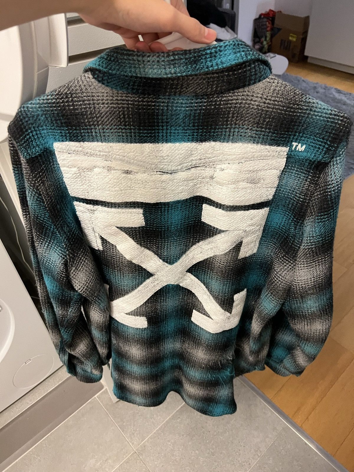 Off white blue knitwear