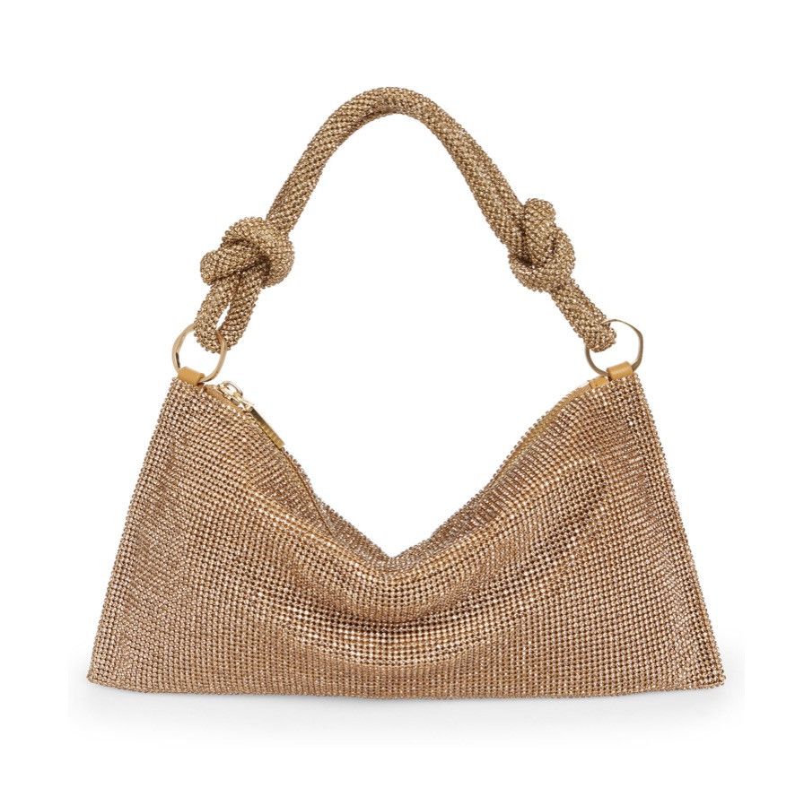 Cult Gaia Hera Nano Rhinestone Shoulder Bag Champagne Gold, Women's