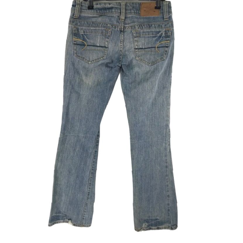 American Eagle Outfitters VINTAGE No — American Eagle Outfitters Women's Artist Flare Jeans Blue Stretch 0 R 28X31 Size 25" / US 0 / IT 36 - 2 Thumbnail