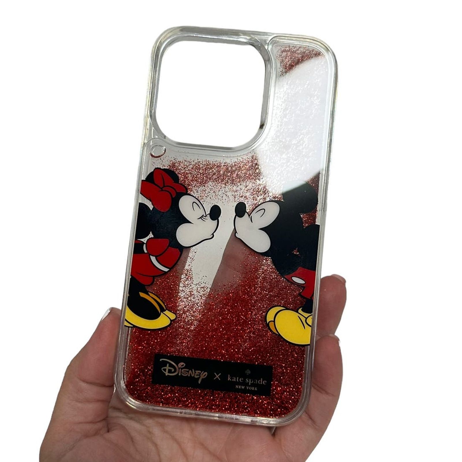Kate Spade Kate Spade Minnie Mouse Glitter Liquid iPhone 15 PRO Case Size ONE SIZE - 5 Thumbnail
