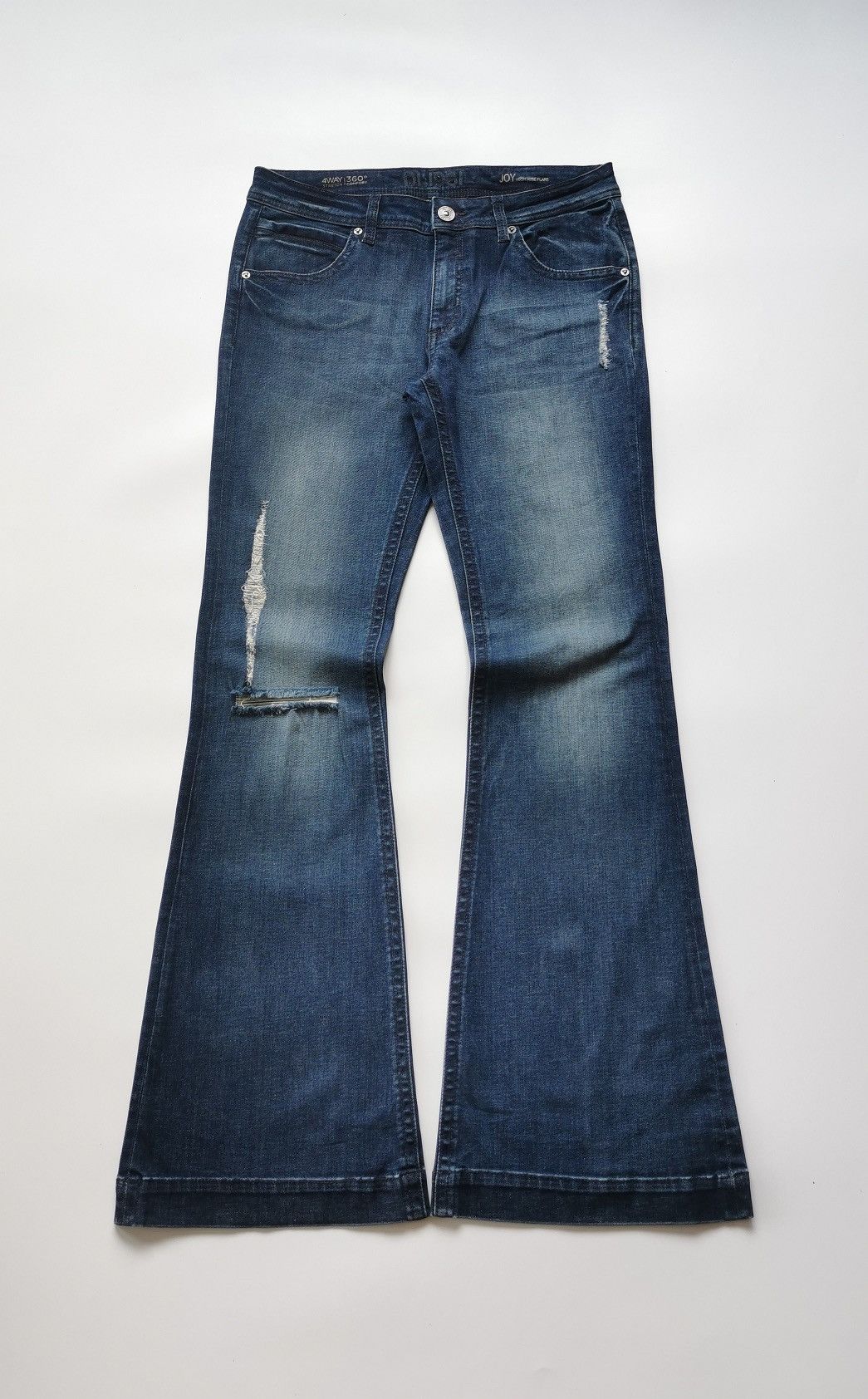 DL1961 DL1961 Joy High Rise Flare Bootcut Revolt Distressed Jeans Size 32" / US 10 / IT 46 - 1 Thumbnail