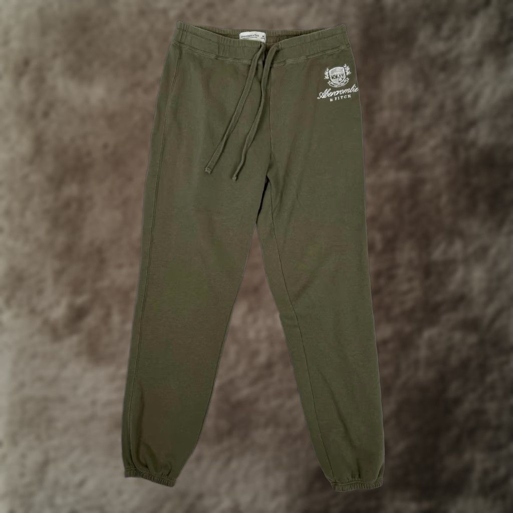 Abercrombie & Fitch Abercrombie & Fitch Sweatpants Womens M Green Fleece Soft A&F Joggers Logo Size 32" / US 10 / IT 46 - 1 Thumbnail