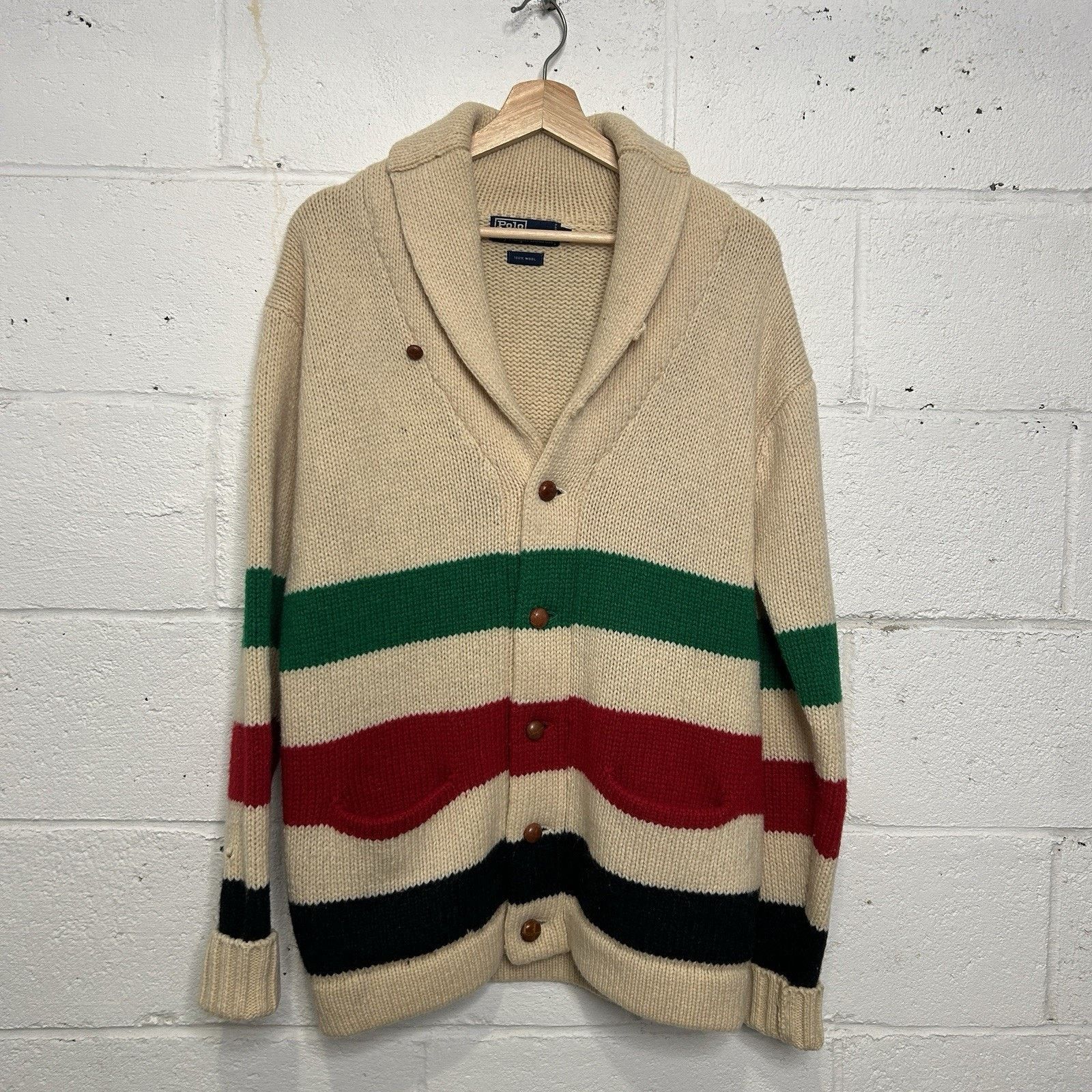 Polo Ralph Lauren Vintage Polo Ralph Lauren Hudson Bay Stripe Cardigan Jacket Size US M / EU 48-50 / 2 - 1 Thumbnail