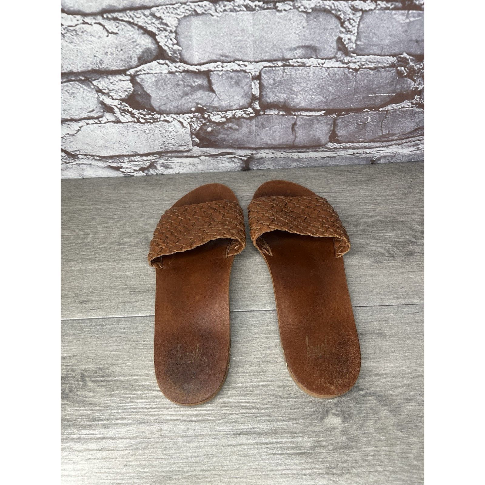 beek Beek Fairy Woven Brown Leather Weaves Flats Slides Sandals W Size US 8 / IT 38 - 5 Thumbnail