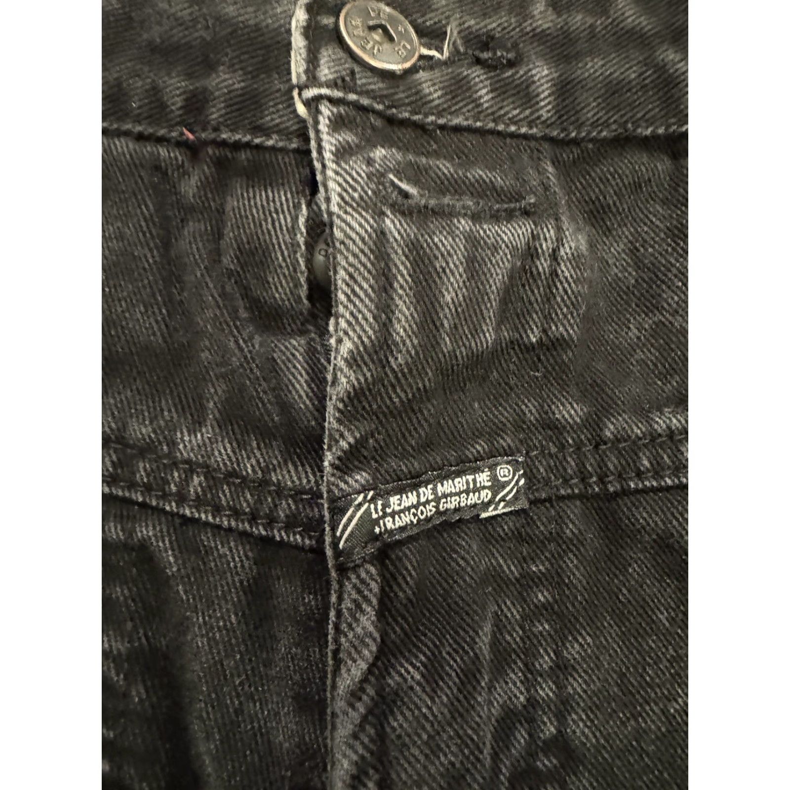 Vintage Marithe Francois Girbaud Denim Shorts Mens Bermuda 90s Y2K Black Wash Size 38/40 Distinctive Tag Size US 40 / EU 56 - 5 Thumbnail
