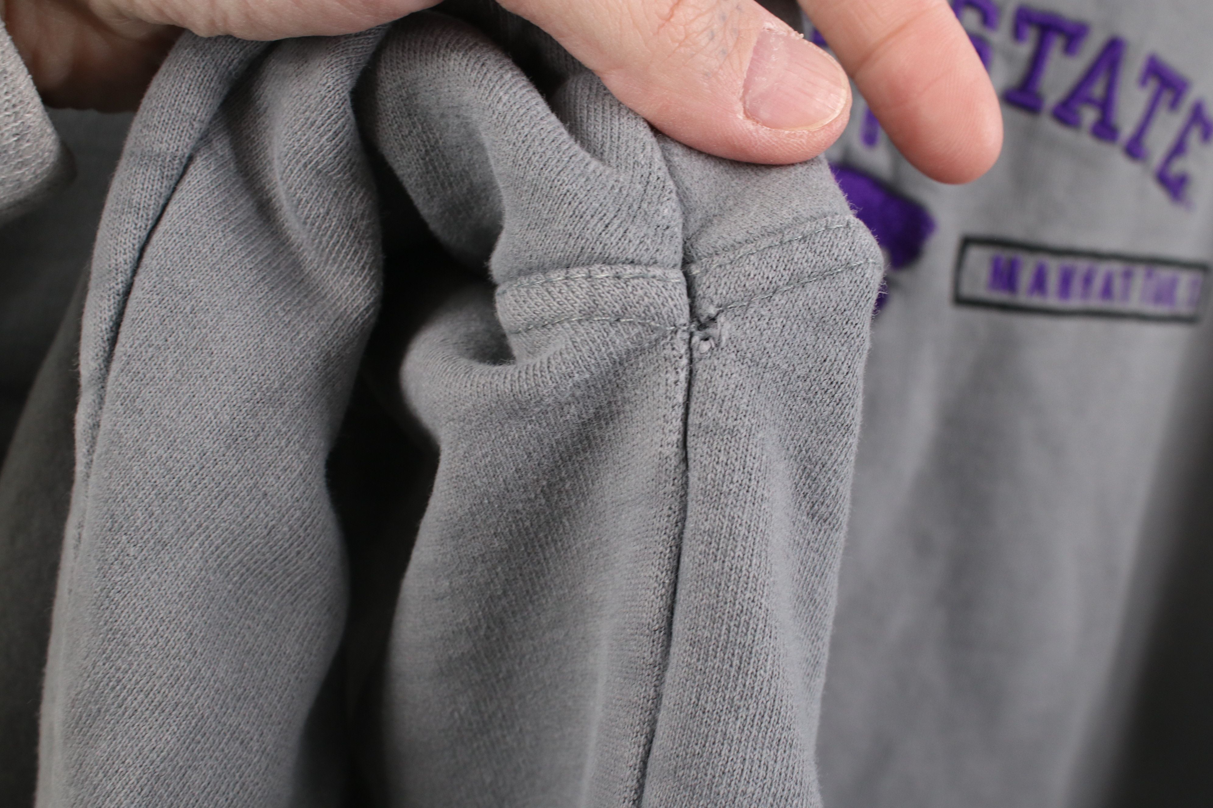Vintage Vintage 90s Kansas State University Crewneck Sweatshirt Gray Size US XXL / EU 58 / 5 - 10 Thumbnail