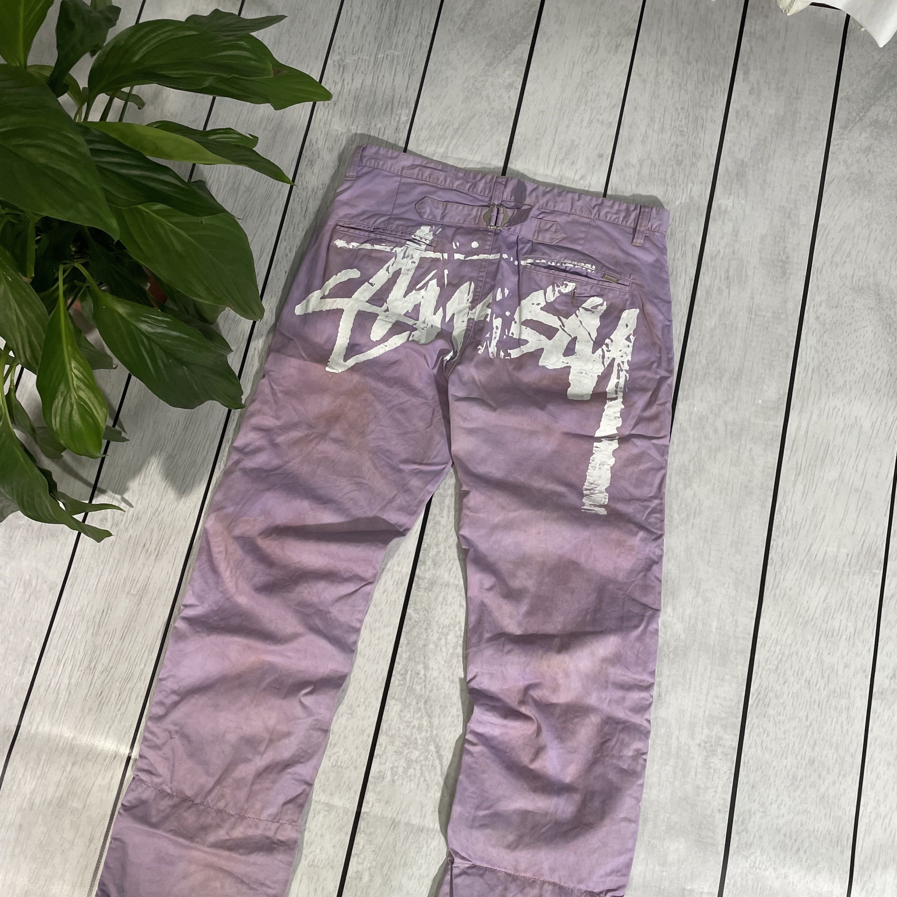 Stussy Custom Stussy Pants – Unique Artistic Finish alt rare y2k Size US 31 - 11 Thumbnail