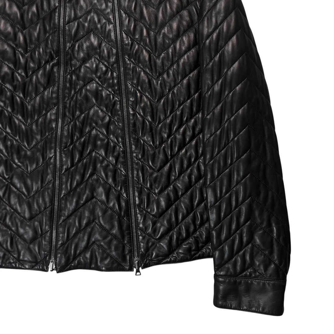 Jil Sander Jil Sander by Raf Simons Quilted Zip Leather Jacket - AW07 Size US L / EU 52-54 / 3 - 6 Thumbnail
