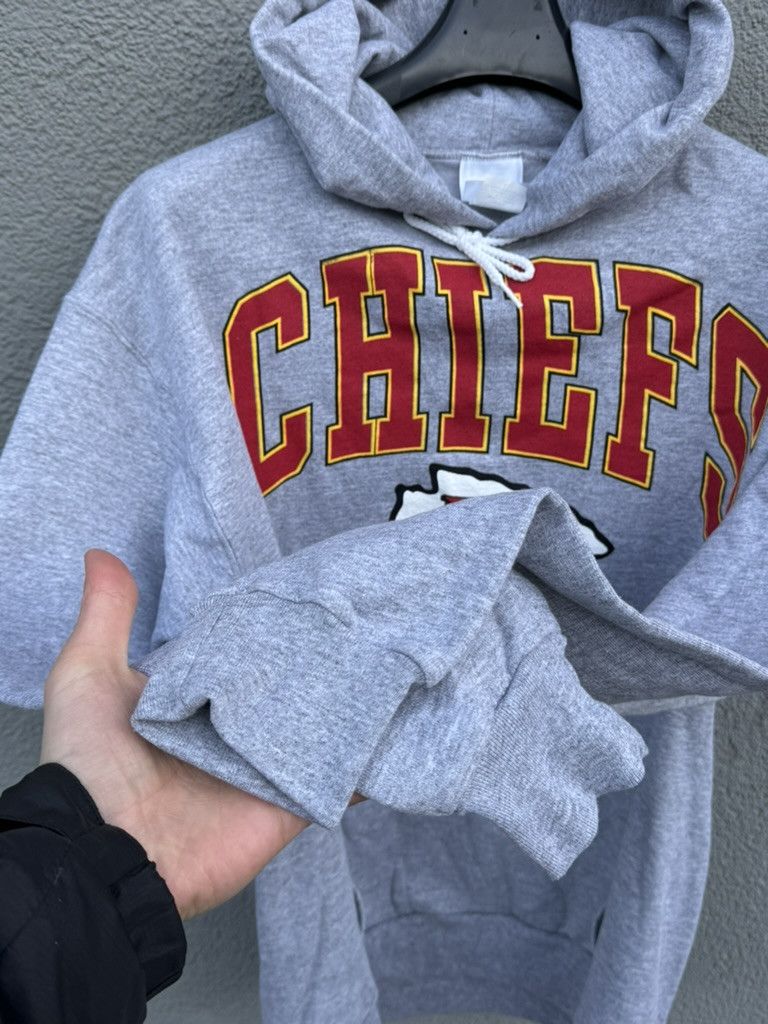 NFL Vintage 1998 Kansas City Chiefs Grey NFL Ridell Hoodie Size US L / EU 52-54 / 3 - 6 Thumbnail