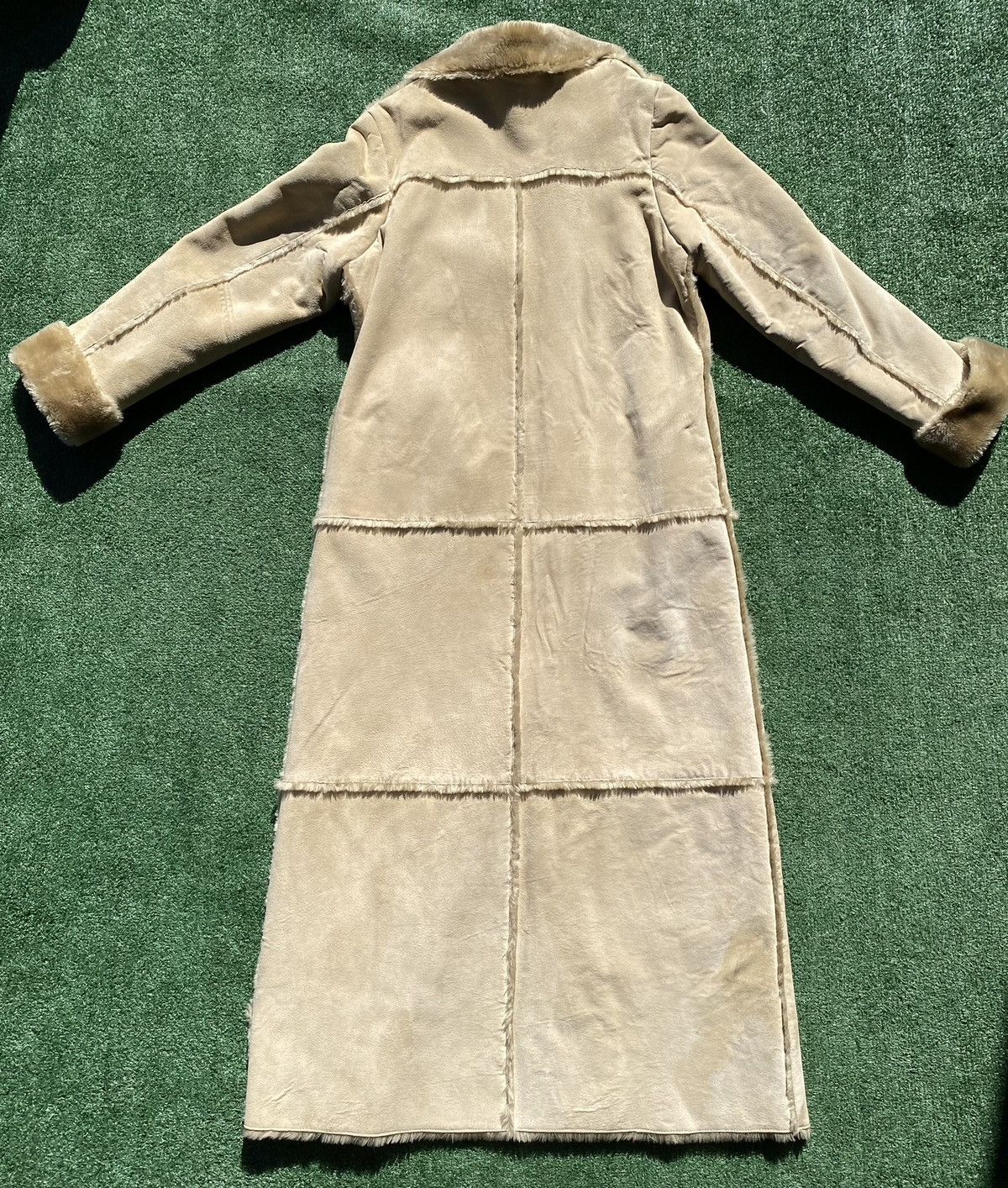 Vintage VTG Y2K Brandon Thomas Suede Faux Fur Full Length Jacket Size M / US 6-8 / IT 42-44 - 8 Thumbnail