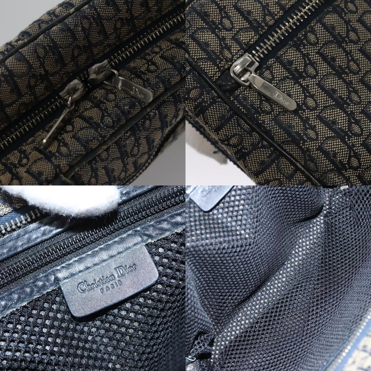 Dior DIOR Trotter Canvas Hand Bag Navy Size ONE SIZE - 11 Thumbnail