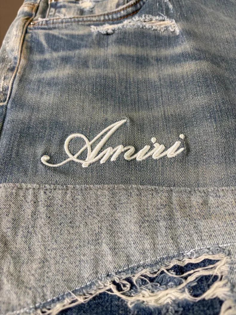 Amiri Amiri Size 33 Logging damage patch oily jeans Size US 33 - 5 Thumbnail