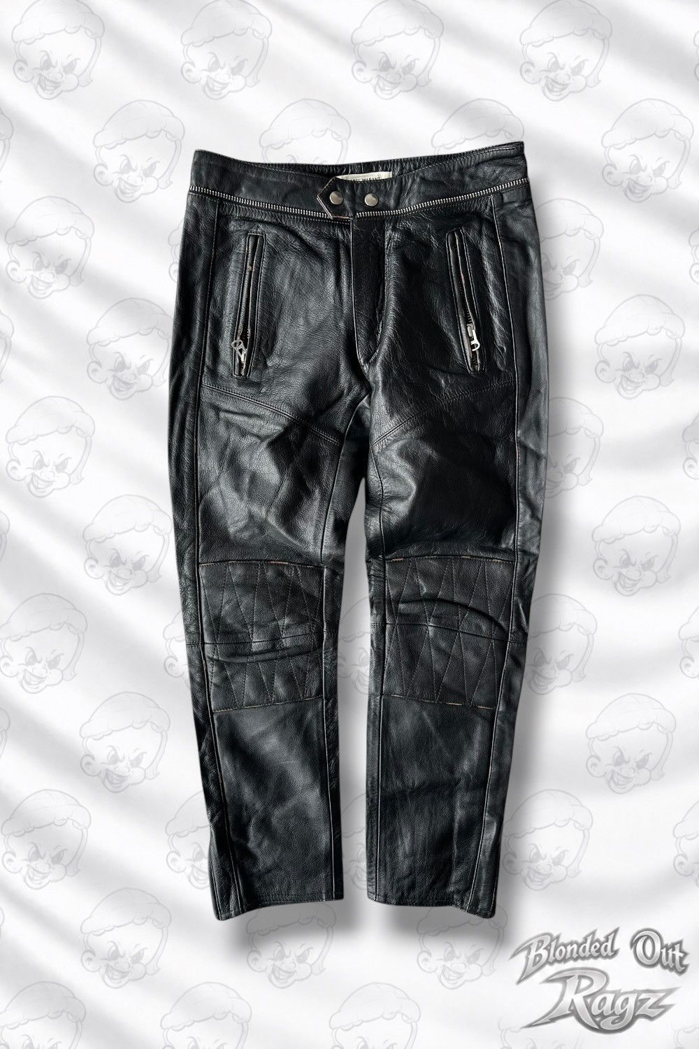 H&M × Isabel Marant Isabel Marant x H&M Leather Biker Pants Black Size 30" / US 8 / IT 44 - 1 Thumbnail