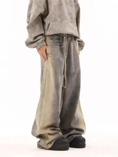Japanese Brand × Jean Street hip-hop grunge color stitching micro-flare jeans Size US 32 / EU 48 - 3 Thumbnail