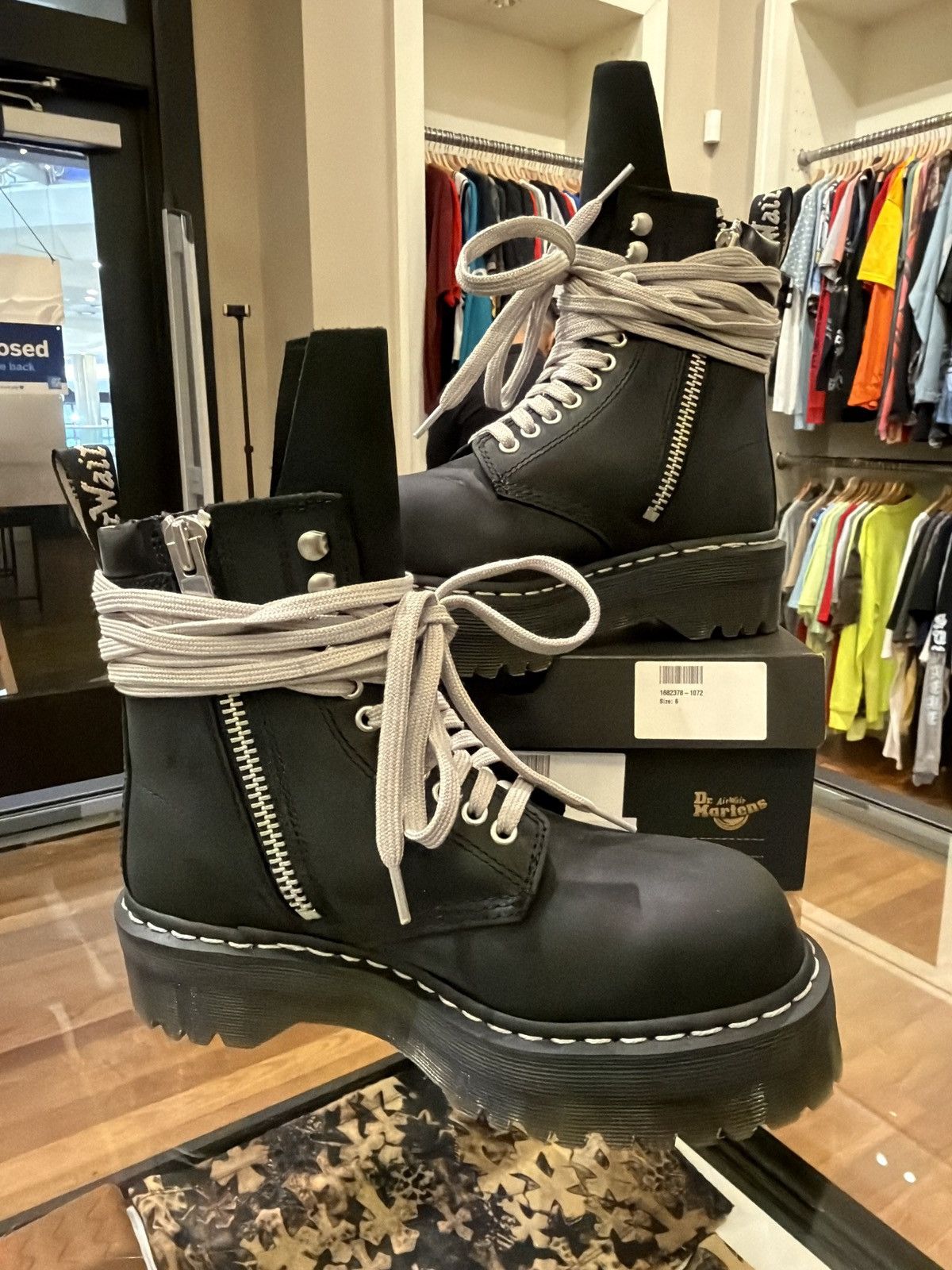Dr. Martens × Rick Owens RICK OWENS - Dr.Martens Quad Sole Steel