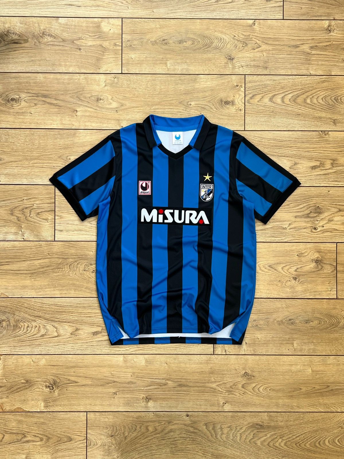 Other Vintage Uhlsport Inter Milan 1988/89 Home Kit Soccer Jersey Size US XL / EU 56 / 4 - 1 Thumbnail
