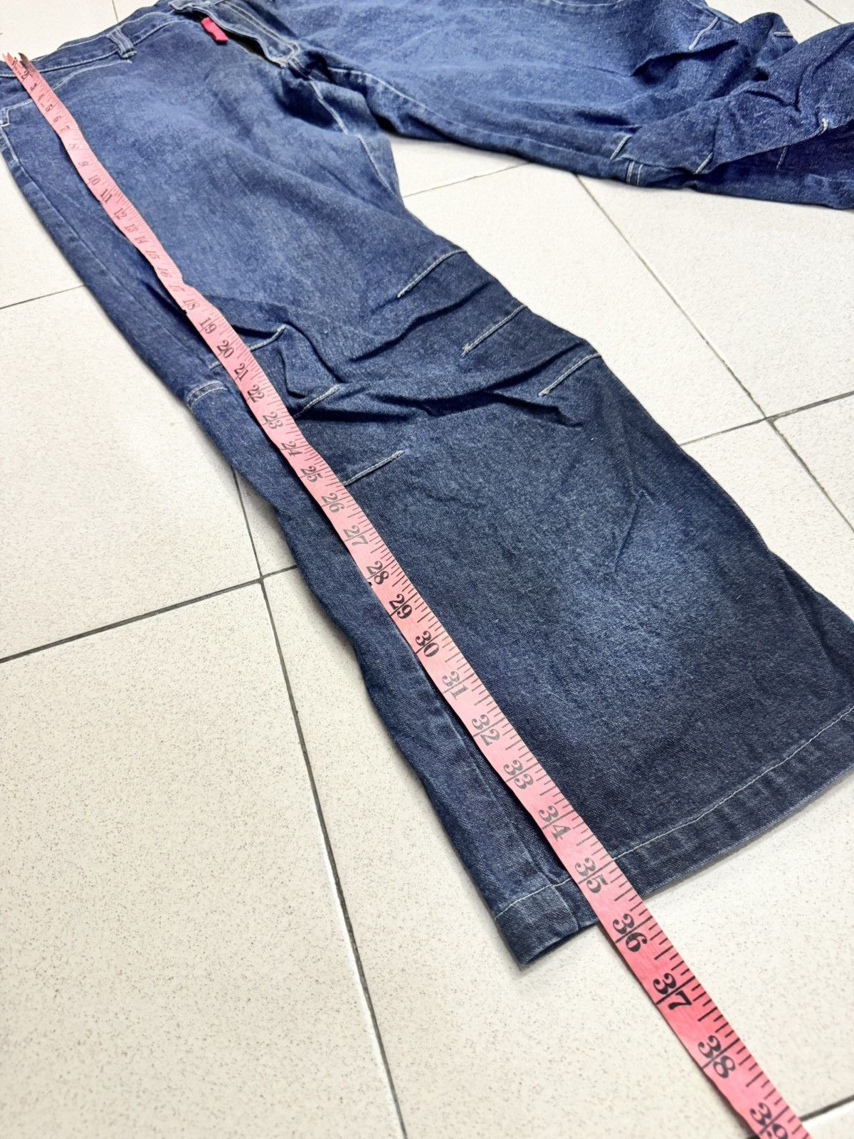 291295=Homme 291295 HOMME SPELLOUT THREE QUARTER DENIM PANTS Size US 32 / EU 48 - 7 Thumbnail