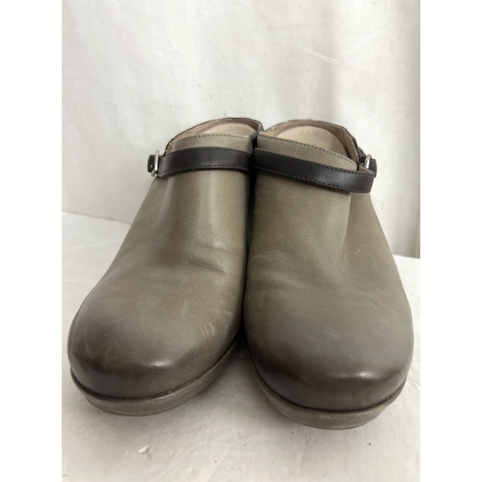 Dansko Dansko Malissa Leather Women's Mule Bootie Slip On Casual High Heel Stone Burnished Calf 40 US 9.5-10 Womens Medium Width Leather Breathable Cushioned Size ONE SIZE - 6 Thumbnail